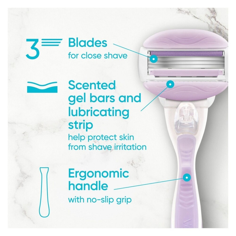 ๐ข2/$15 Gillette Venus ComfortGlide Freesia Razor + 2 Razor Blade Refills - Picture 9 of 15